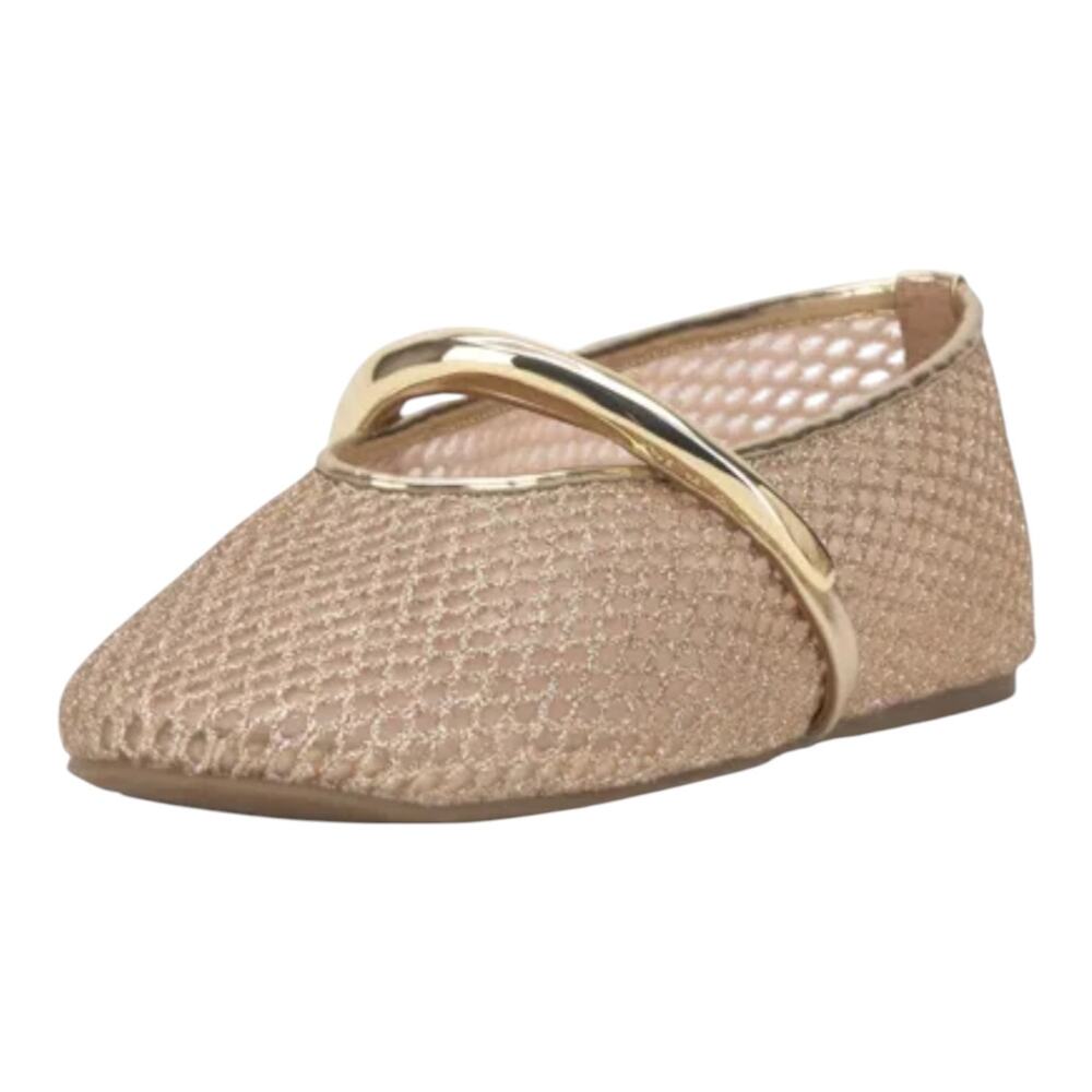 INC Women's Rahmi Mesh Mary Jane Ballet Flats Gold Size 12